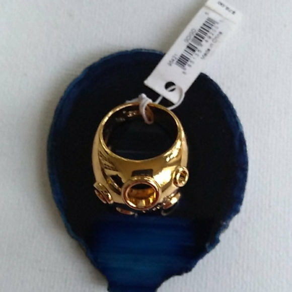 NWT Coach High Polished Gold Tone Dome Ring - Picture 11 of 16